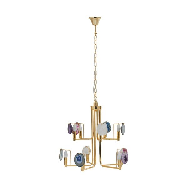 Metalna viseća svjetiljka u zlatnoj boji Glamour – Premier Housewares