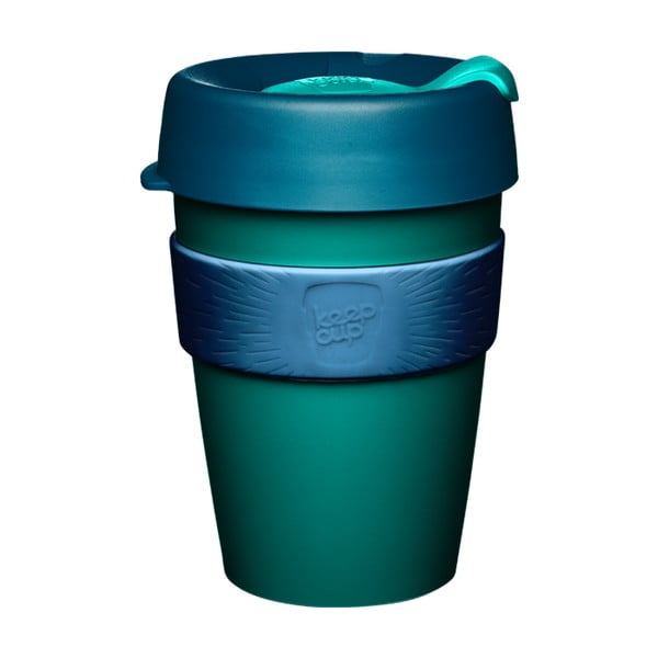 Zeleno-plava putna šalica s poklopcem KeepCup Polaris, 340 ml