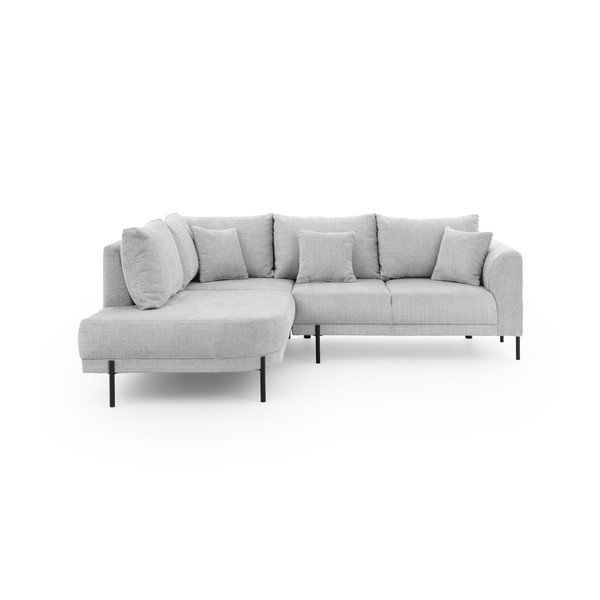 Svijetlo siva kutna garnitura od šenila (s lijevim kutom/u obliku slova L) Mauris  – Ropez