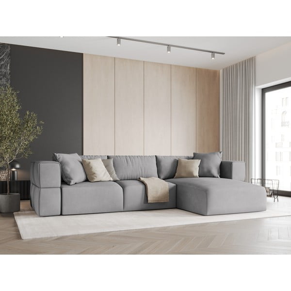 Svijetlo siva kutna garnitura (s desnim kutom) Esther – Milo Casa-image-1