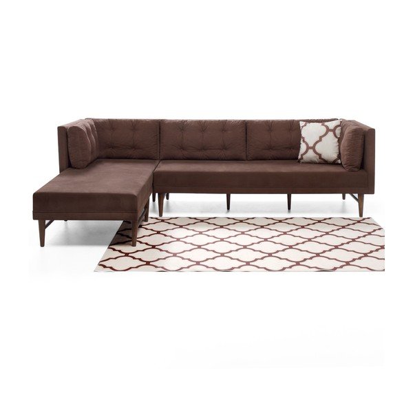 Smeđa sofa lijevi kut Balcab Home Amalia