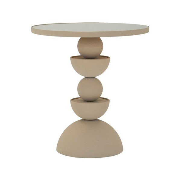 Okrugao pomoćni stol sa staklenom pločom stola ø 40,5 cm Dune – Mauro Ferretti