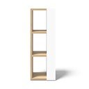Bijeli regal u dekoru hrasta 40x114 cm Ella - TemaHome