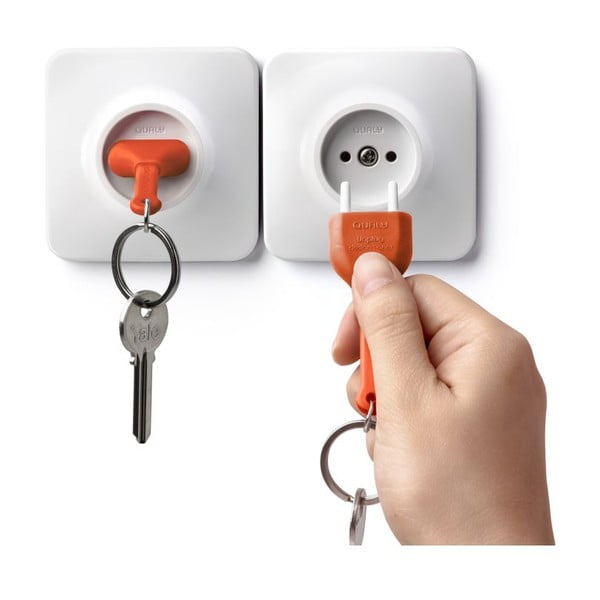 Privjesak za ključeve s narančastim privjeskom za ključeve Qualy &amp; CO Unplug