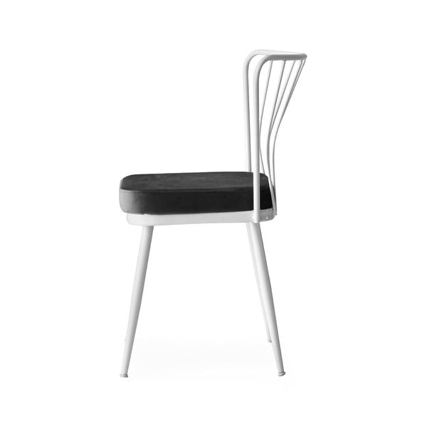 Bijelo-crne metalne blagovaonske stolice u setu 2 kom Yildiz – Kalune Design-image-2