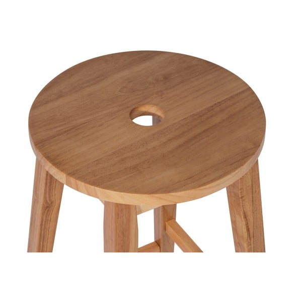 Barska stolica od masivnog kaučuka u prirodnoj boji (visine sjedala 75 cm) Club – Bonami Essentials-image-3