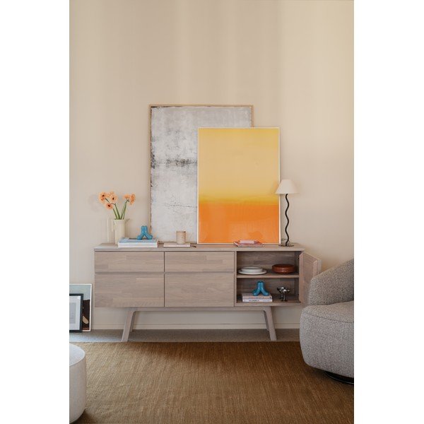 Komoda od punog hrasta u svijetloj prirodnoj boji 170x77x42 cm Cleardale – Rowico-image-3