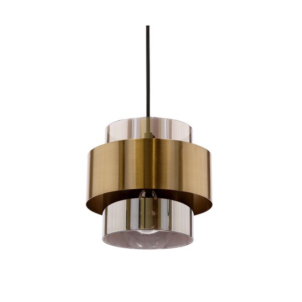 Crna viseća svjetiljka sa staklenim sjenilom ø 18 cm Spiega – Candellux Lighting-image-3