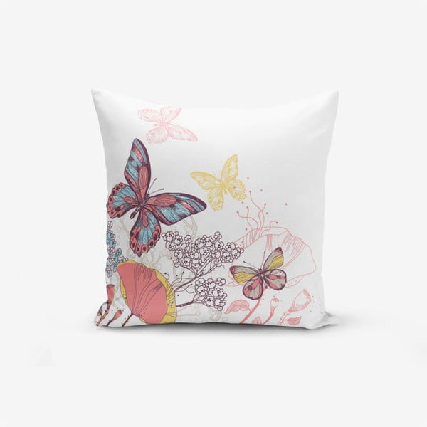 Jastučnica s primjesom pamuka Minimalist Cushion Covers Special Design Colorful Butterfly, 45 x 45 cm