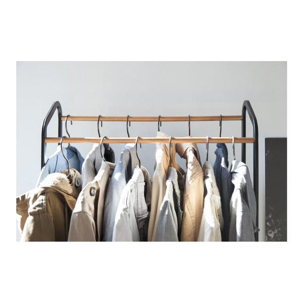 Crni metalni mobilni stalak za odjeću Tower – YAMAZAKI-image-4