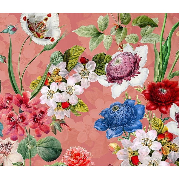 Narančasta posteljina od organskog pamuka Descanso Flowery, 140 x 220 cm-image-4