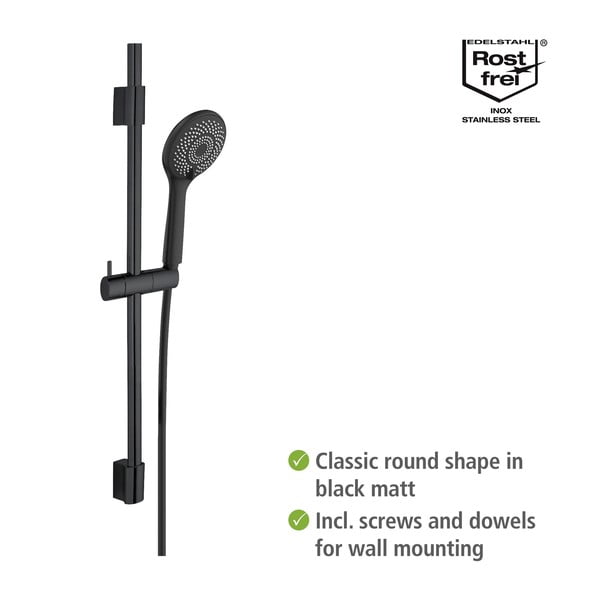 Crni tuš set od nehrđajućeg čelika 70 cm Water Saving - Wenko-image-3