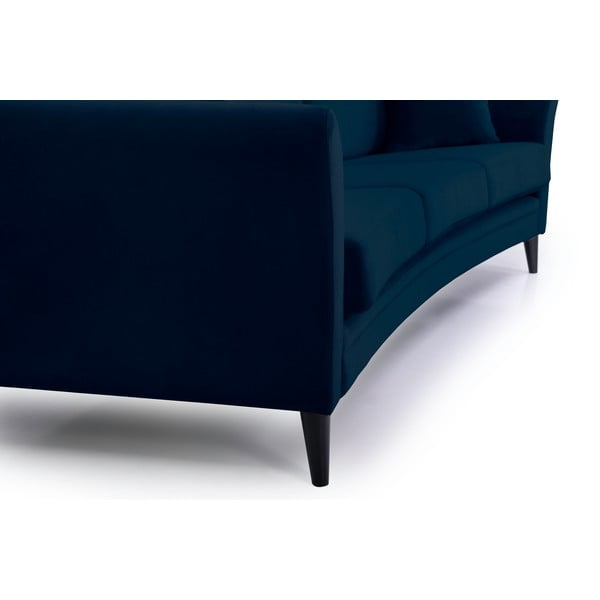Tamnoplava baršunasta sofa Scandic Eden, 237 cm-image-4