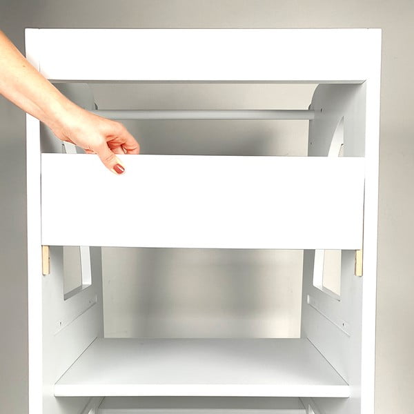 Prednja bijela prečka za toranj za učenje Montessori - Rocket Baby-image-2