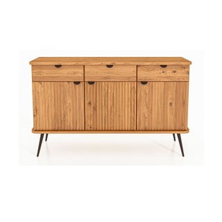 Niska komoda od hrastovine u prirodnoj boji 144x87 cm Kula - The Beds