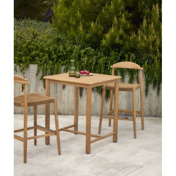 Vrtni barski stol od masivnog bagrema 78x78 cm Sori – Kave Home-image-1