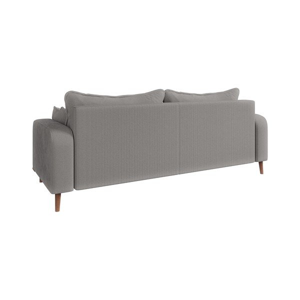 Svijetlo siva sofa od samta 220 cm Beata – Ropez-image-3