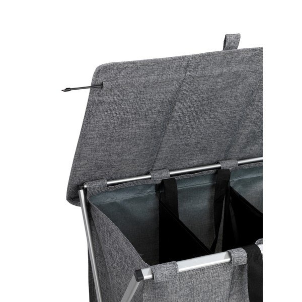 Siva košara za rublje s 3 pretinca Wenko Trio, zapremine 118 l-image-4