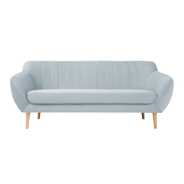 Svijetloplava sofa od baršuna Mazzini Sofas Sardaigne, 188 cm