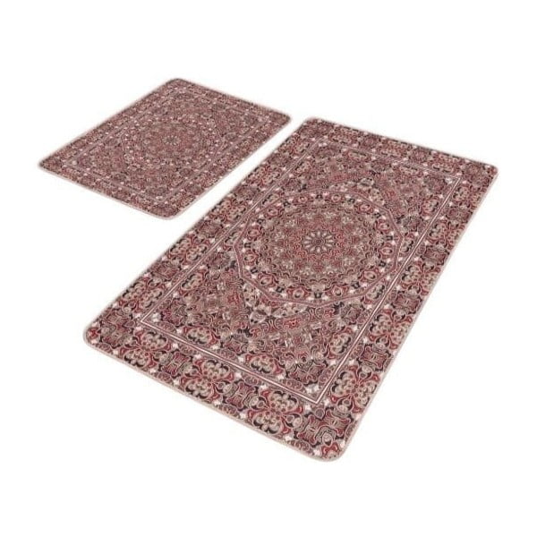 Smeđe od samta kupaonske prostirke u setu 2 kom 60x100 cm – Mila Home