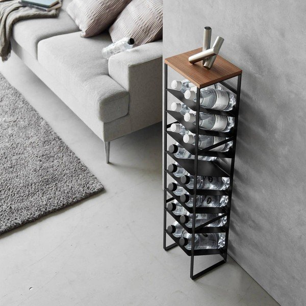 Crni metalni držač za boce vina broj boca 16 kom 20x88,5x19 cm Tower – YAMAZAKI-image-4