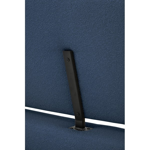 Tamno plavi tapecirani bračni krevet s podnicom 140x200 cm Odette – Scandic-image-1