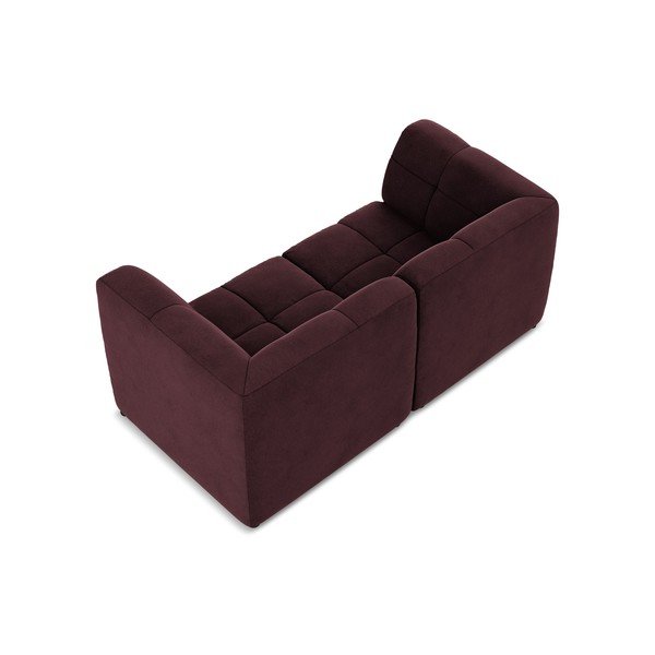 Bordo baršunasti sofa 180 cm Aloha – Makamii-image-4