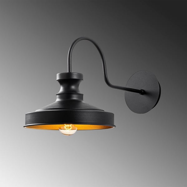 Crna zidna lampa ø 22 cm Kiruna – Opviq lights-image-3