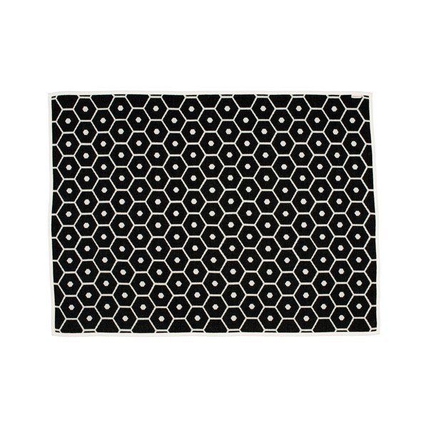 Crna deka od mješavine vune 140x180 cm Honey Black – Pappelina