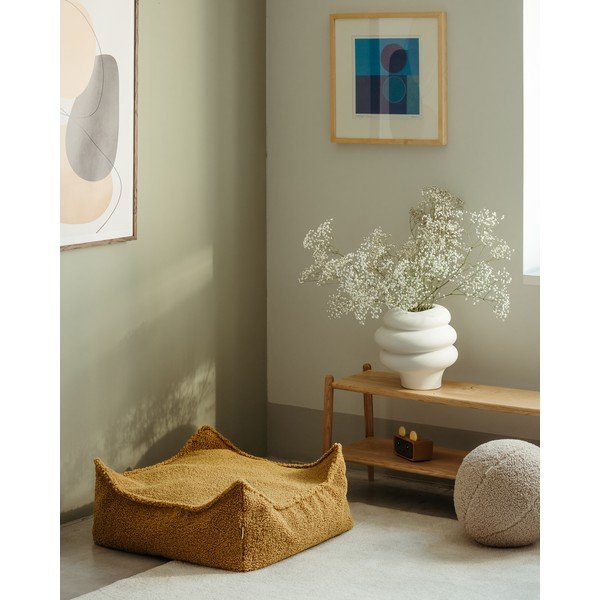 Smeđa vreća za bebe od bouclé tkanine Square – Wigiwama-image-1