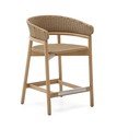 Vrtna barska stolica od masivnog drveta u prirodnoj boji Arinella – Kave Home