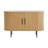 Komoda u dekoru hrasta s kliznim vratima u prirodnoj boji 120x76x45 cm Nola – Unique Furniture