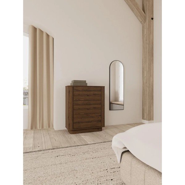 Komoda u dekoru hrasta u tamnoj prirodnoj boji 90x107x40 cm Atmore – Actona-image-1