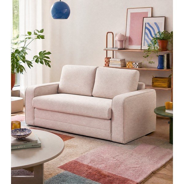 Bež sklopiva sofa 160 cm Come – Bobochic Paris-image-1