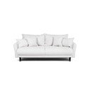 Bijela sklopiva/s prostorom za odlaganje sofa od samta 215 cm Bjork – Bonami Selection