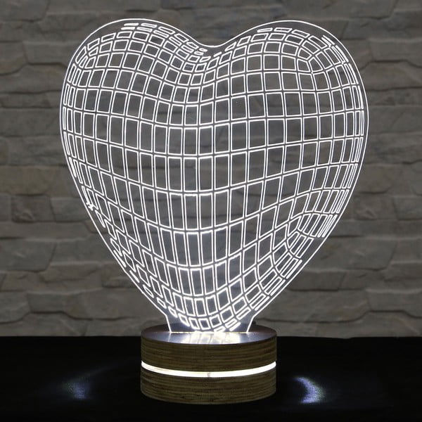 3D stolna lampa Srce