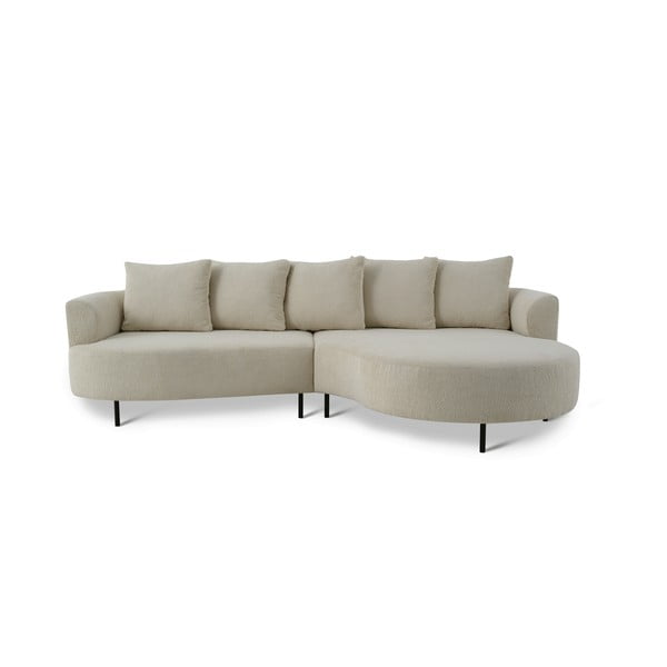 Bež kutna garnitura (s desnim kutom) Vitoria – Scandic