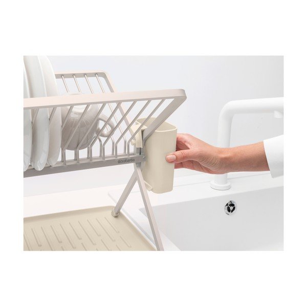 Bež metalni dvoetažan ocjeđivač za posuđe 37x33 cm – Brabantia-image-3