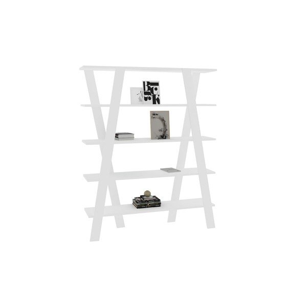 Bijela polica za knjige 120x150 cm Conde - Kalune Design-image-2