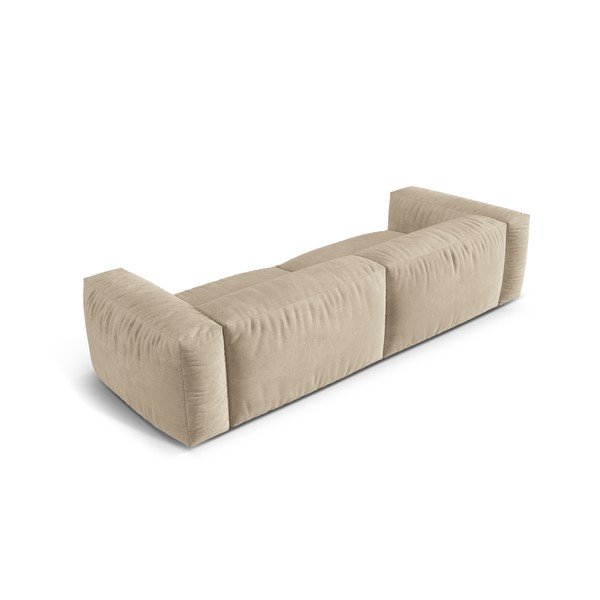 Bež baršunasti sofa 320 cm Martina – Micadoni -image-2