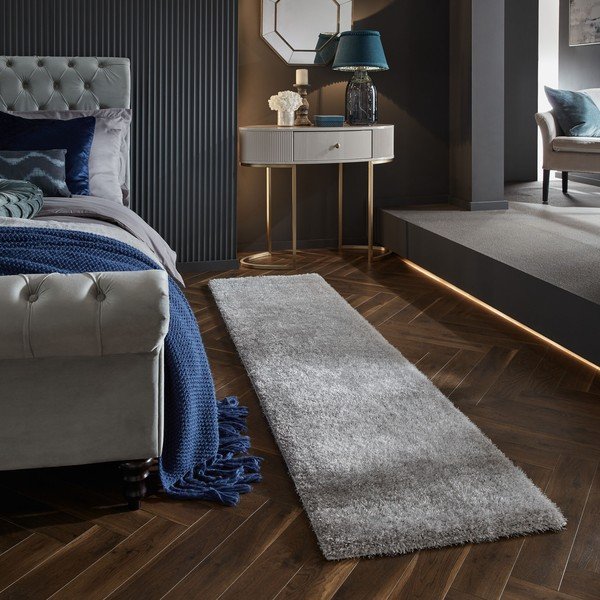 Siva staza od recikliranih vlakna 60x230 cm Velvet – Flair Rugs-image-1