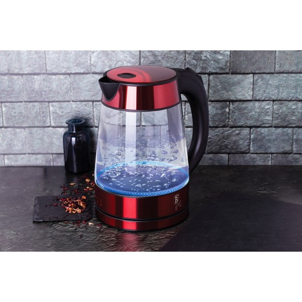 Crveno kuhalo za vodu 1,7 l Burgundy Metallic Line - BerlingerHaus-image-1