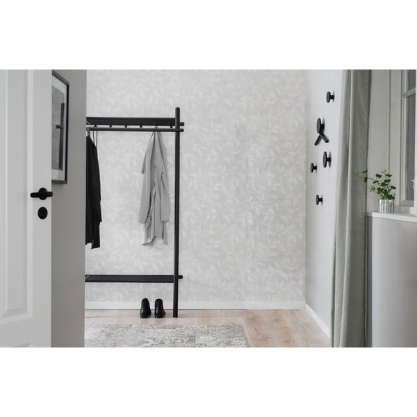 Crna zidna kuka od hrastovine Milford – Rowico-image-3