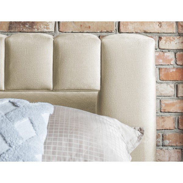 Bež tapecirani bračni krevet s prostorom za odlaganje s podnicom 140x200 cm Lamica – ELTAP-image-4