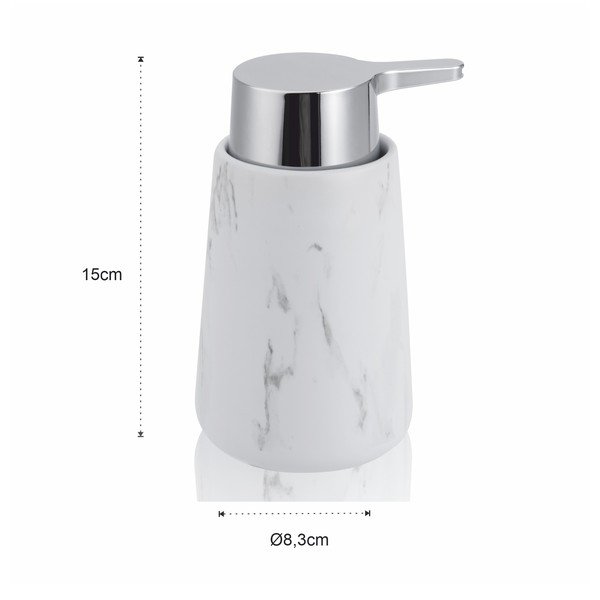 Bijeli keramički dozator za sapun 200 ml Marble - Tomasucci-image-1