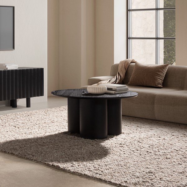 Crni okrugao stolić za kavu ø 80 cm Lua – MOME-image-2