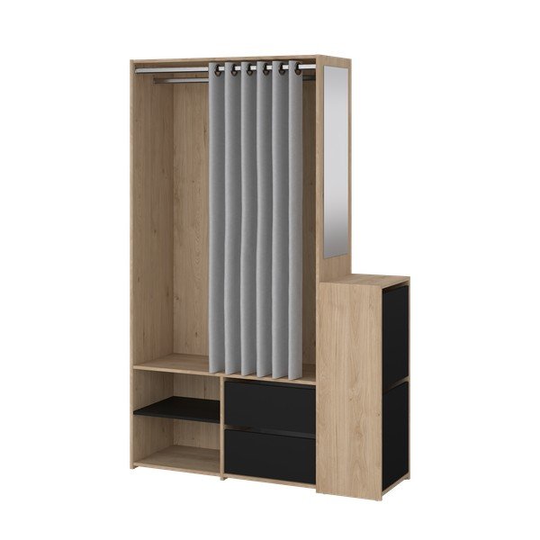 Crni/u prirodnoj boji set za hodnik u dekoru hrasta Kit – Tvilum-image-2