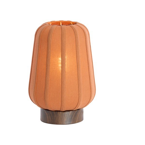 Metalna stolna lampa boja terakote s tekstilnim sjenilom (visina 29 cm) Bibia – Light & Living-image-2