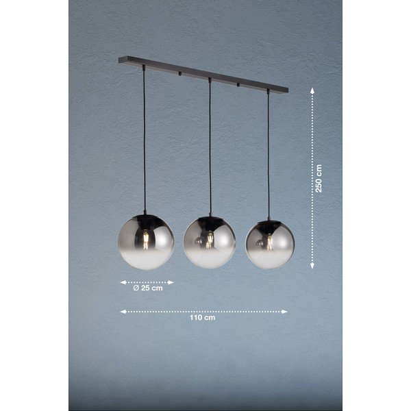 Crna viseća svjetiljka Mirror – Fischer & Honsel-image-2