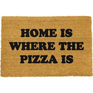 Otirač od prirodnog kokosovog vlakna Artsy Doormats Home je gdje je pizza, 40 x 60 cm
